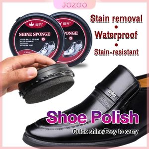 Jozoo 39g Double-sided Sponge Leather Shoe Polish Brush Tool Colorless Shoes Wax for All Color Shoes