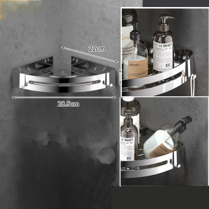 【APEX】Bathroom storage rack 304 stainless steel non perforated bathroom kitchen corner storage rack