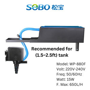 SOBO AQUARIUM POWER HEAD PUMP + TOP FILTER SET – HIGH-EFFICIENCY WATER FILTRATION SYSTEM FOR CLEAN & HEALTHY TANKS | (WP-880F WP-1880F WP-2880F WP-3880F WP-4880F)