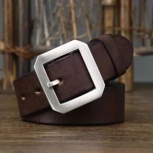 3.8CM Thick Cowhide Genuine Leather Casual Jeans Belt Men High Quality Stainless Steel Buckle Luxury Male Strap Cowboy Cintos2026