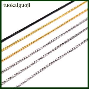 tuokaiguoji Fashion 3MM Stainless Steel Keel Chain Necklace Men Women Necklace Jewelry Gift