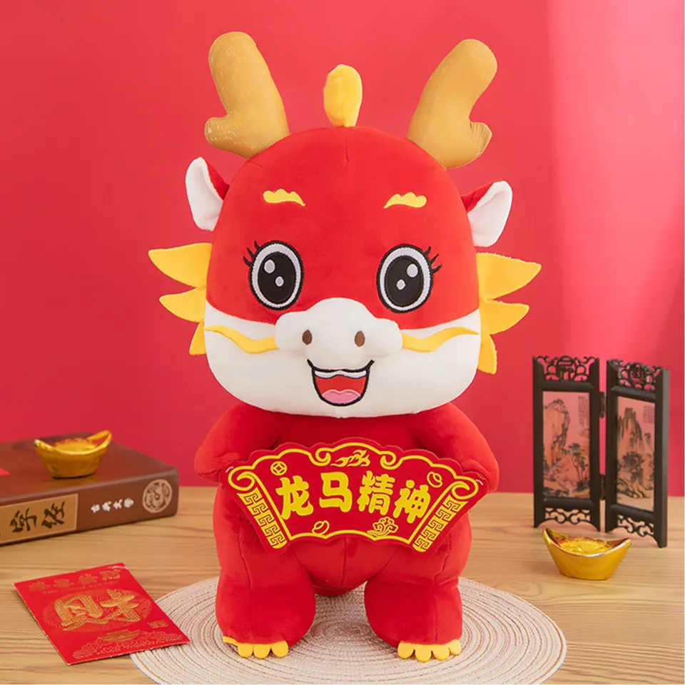2024 Year of the Dragon Doll New Year Mascot Plush Toy Gifts – FuDao