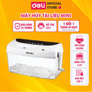 Máy Hủy Tài Liệu Mini Deli Chính Hãng Mô Hình 9935 - Thiết Kế Nhỏ Gọn và Dễ Sử Dụng Lý Tưởng Cho Văn Phòng Doanh Nghiệp và Sử Dụng Gia Đình Hiệu Suất Mạnh Mẽ Trong Hủy Tài Liệu An Toàn