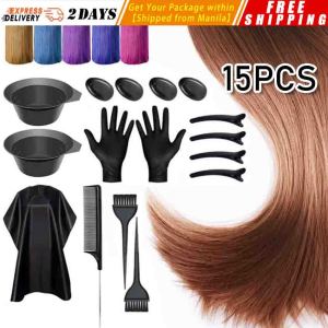Hair Dye Coloring Kit Hair Tinting Bowl Dye Brush Ear Cover Gloves for Hair Coloring Bleaching Hair Dryers DIY Salon DIY-Hair-Coloring-Kit