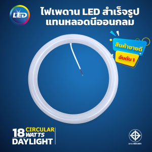 หลอดไฟแอลอีดี LED T9 24W ขั้ว G10q สำหรับโคมเพดานกลม Ceiling ตัวใช้แทนหลอดนีออนกลม พร้อมขั้วต่อไฟ