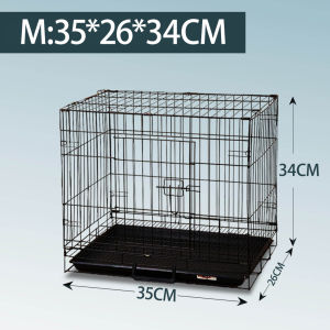 Dog Cage With Poop Tray Pet Cat Cage READY STOCK Rabbit Cage Foldable Portable Large Size 60x34x50CM / Sangkar Kucing 2 Kaki
