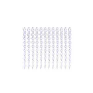 MAOMEI HOUSE 12pcs XOẮN dây chuyền trong suốt giáng sinh 13/15/20cm Trong suốt Đồ trang trí Icicle giả Đạo cụ chụp ảnh Treo Trang trí cây giáng sinh Trang trí Giáng sinh