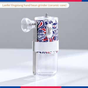 Bincoo Hướng dẫn sử dụng lõi thép máy xay cà phê Máy xay đậu xách tay nghệ thuật Graffiti phiên bản