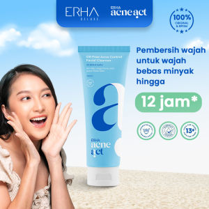 ERHA AcneAct Oil-Free & Acne Control Cleanser - Sabun Pembersih Wajah Berminyak BHA Sulphur 100ml