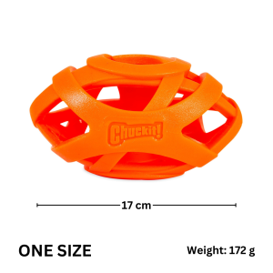 Chuckit! AIR FETCH FOOTBALL บอลยางของเล่นสุนัข มีช่องระบายอากาศ ปลอดภัยสำหรับสุนัขบูลด๊อก สอดขนมได้ Dog Toy