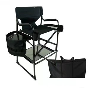Aluminum Alloy Folding Makeup Chair Portable Director Chair Hair Salon Chair Outdoor Camping Canvas Chair Travel Fishing Chair
