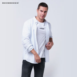 Bombboogie Kemeja Pria Regular Lua Blue White 24935B5BI