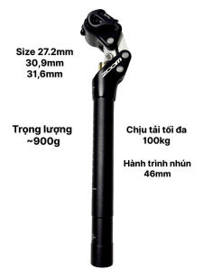 Cốt yên nhún Zoom SP-442 dòng mới hệ thống treo 4 liên kết hàng chuẩn chính hãng dành cho xe đạp
