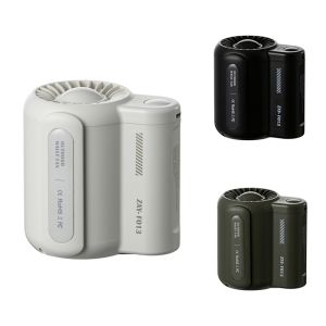 [Spots]USB Portable Personal Hanging Waist Fan 4500MAh Recharge Wearable Electric Fan Outdoor Sports Air Conditioner Fan