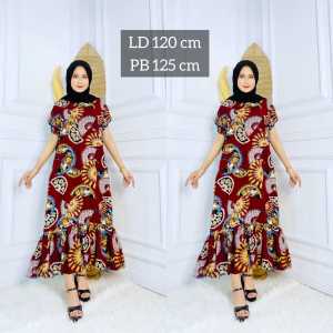 Daster Motif Rampel Rayon Premium Busui Nyaman Adem