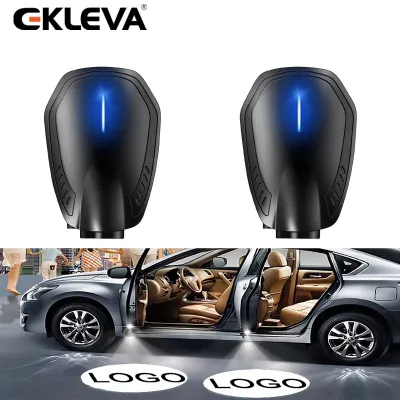 EKLEVA 1xPCS Rechargeable Led Car Door Welcome Light Wireless Car Styling Laser Projector Logo Ghost Shadow Lamp Car Accessories