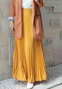Femme Ols Rok Plisket Tiara Panjang Premium Fashion Wanita Muslimah