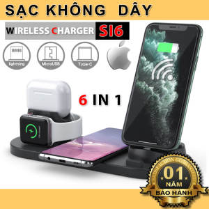 Đé Sạc Không Dây SI6 -15W - Sạc Cùng Lúc 6 Thiết Bị