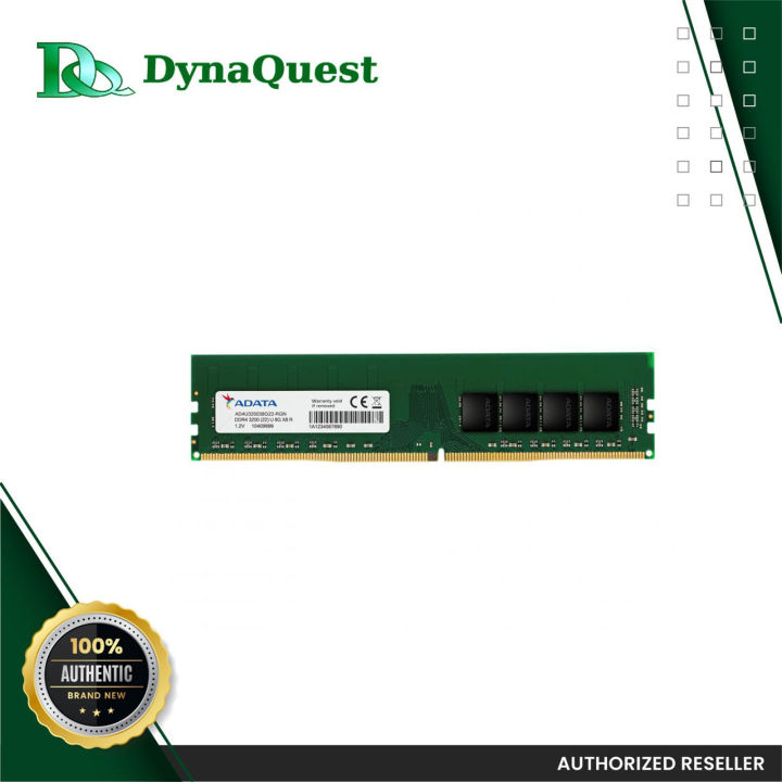 ADATA 8GB SINGLE DDR4 3200MHz Desktop Memory AD4U32008G22-SGN | Lazada PH