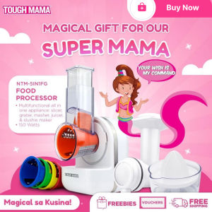 Tough Mama NTM-5IN1FG 7-in-1 Food Genie Processor Chopper Multifunctional Slicer Grater Juicer