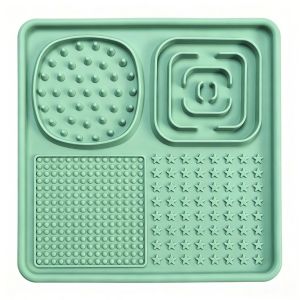 SiliconeSlow Feeder Mat Food-Grade Lick Pad Square Grid Anti-Choking Dog Cat Feeding