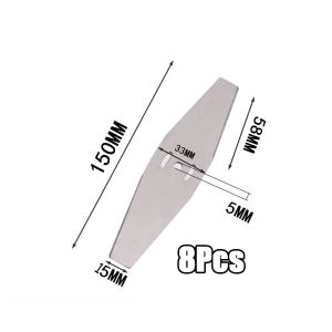 1/8Pcs 150mm Steel Trimmer Grass Cutter Blade 6inch Weeding Lawn Mower Blades Replacement
