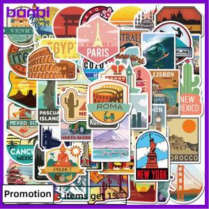 banbi สติกเกอร์ลายกราฟฟิตีลายการ์ตูนสำหรับท่องเที่ยวภูมิทัศน์เมืองสติกเกอร์กันน้ำ50ชิ้น