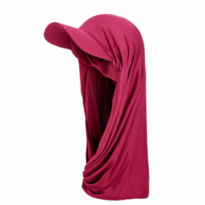LITUILI Simple Brim Bandana Cap Solid Color Breathable Scarf Hat Stylish Adjustable Hijab Shawl Hat Outdoor