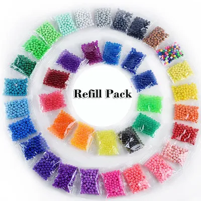 2400 PCS Water Spray Aqua Beads Toy 3D Puzzles DIY Crystal AquaBeads Magic Set With Equipment for Kids Art Toys Gift