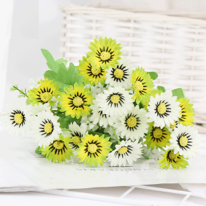 Tanaman Hias 1 Buket 6 Tangkai Bunga Daisy Imitasi Bahan Sutra untuk Pesta Pernikahan BG152