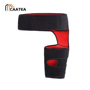 Portable Leg Guard Belt Groin Support Hip Brace Compression Groin Wrap for Thigh Hamstring Anti-Muscle Strain Recovery Black Hip Joint Protector Belt Sciatica Nerve Pain Relief Thigh Compression Brace Arthritis