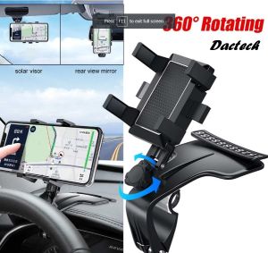 1200 Degree Car Mobile Phone Bracket GPS Mount In Dashboard Rear View Mirror Sunshade Baffle Phone Holder With Parking Card
