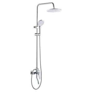 Temperature control display shower sets Brass body Bathroom 4 In 1 Square with Rain Shower Head High Pressure Sprayer