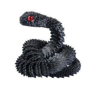 GROCERIY Multicolor 3D Printed Snake Toy 30/45/60cm Realistic Animal Simulation Model Chinese Zodiac Year of Snakes Home Decor Simulated Snake Ornament Ornament