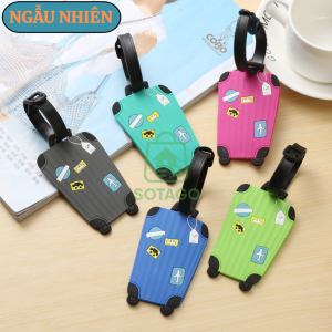 Tag hành lý cao su mềm hình vali ngộ nghĩnh - Phụ kiện hành lý – thẻ vali dễ thương cho trẻ em và người lớn -Móc định danh hành lý kiểu dáng vali mini
