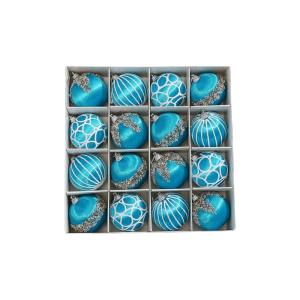 WISHAHA 16Pcs/set 16 Pcs Christmas Balls Ornaments Silk 6 CM Hanging Ornaments Festive Special-Shaped Design Christmas Tree Ornaments Christmas Party