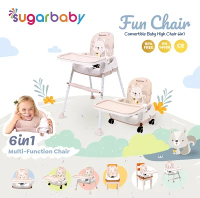 Sugar Baby Fun Chair (Convertible Baby High Chair 6in1)