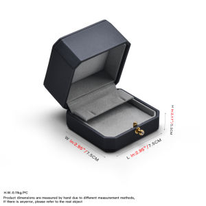 Oirlv Leather Jewlry 2 Rings Earrings Necklace Box Storage Organizer Case Birthday Proposal Wedding Ring Box H076