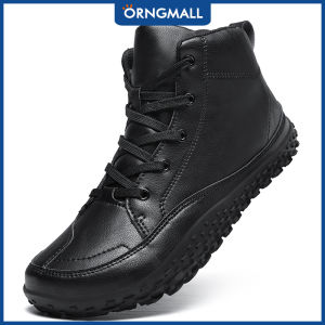 ORNGMALL Mens Lace-Up Casual Sneakers - Mid-Top Outdoor & Everyday footwear Cushioned Insole & Non-Slip Rubber Sole for All-Season Trekking Casual Shoes - Sporty Look Comfortable Lining Active Lifestyle