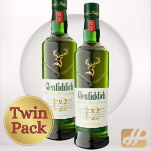 [TWIN PACK] Glenfiddich 12 Years 70cl 40%: Signature Freshness and Distinctive Fruitiness  Bundle of 2 Promotion