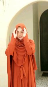 GAMIS ELEGAN AIRFLOW CADAR LAPIS LAPIS PUNGGUNG TANGAN TERTUTUP