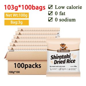 Mr.Squirrel 10KG Dry/Dried Shirataki Rice Konjac Rice Keto/Low Carb Products