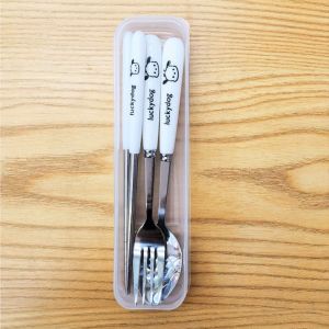 Murah Banget - Set Peralatan Makan Portable / Alat Makan Stainless Motif Lucu
