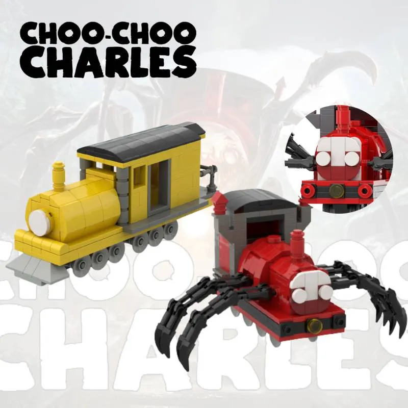 Choo Choo Charles MOC Building Blocks Set Spider Train Toy Horrors