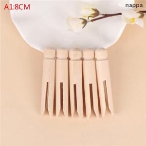 ✨[nappa] 5pcs ไม้ Dolly PEG แบบดั้งเดิม Dolly Style เสื้อผ้าไม้หมุดคลิป