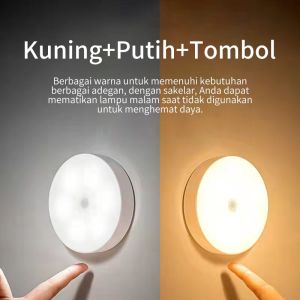 lampu malam LED Sensor Gerak tempel Lampu Sensor Gerak Otomatis Emergancy Malam Bisa Bayar di Tempat - (COD)