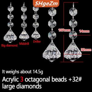 [COD] SHgeZm 10pcs Acrylic Pha lê hạt Mặt Dây chuyền vòng hoa đèn chùm treo bên trang trí đám cưới Bảng centerpieces Rèm DIY