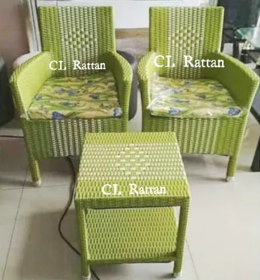 (COD bayar ditempat) Kursi Teras Hawai Retro Rotan Sintetis Untuk Depan Rumah Plus Busa Jok