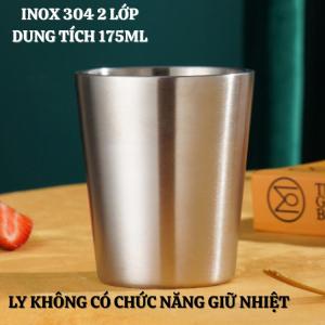 Ly nước cao cấp dành cho quán ăn nhà hàng Inox 304 2 lớp dung tích 175mj-Hàng nội đia Trung rất bền