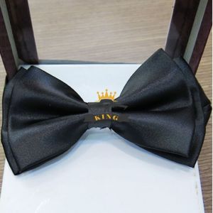 Nơ cài áo nam chú rể King caravat dây cài đeo cổ 2 lớp phi bóng cao cấp X01